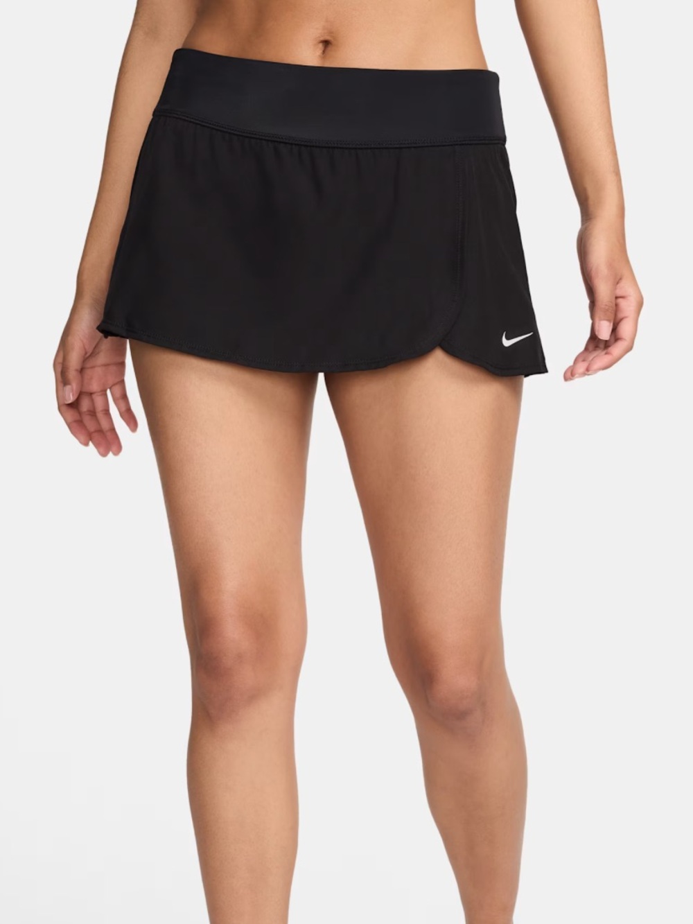 Nike XL NEW Essential Board Swim Skirt Black Solid Beach Vacation Summer‎